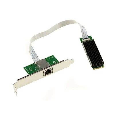 Image de KALEA INFORMATIQUE Carte contrôleur réseau M2 PCIe B+M vers RJ45 10G LAN 10 Gigabit Ethernet avec Chipset Aquantia AQC107