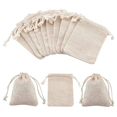 Image de nbeads 10 Pcs Petit Jute Sacs à Cordonnet Cadeaux de Mariage Bijoux Pochettes Party Favor Sacs, 9X 8cm