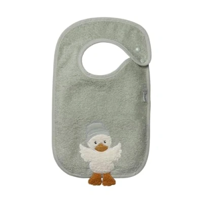Image de Sterntaler Bavoir uni en éponge avec bouton pression latéral et application canard Edda Lou pour fille garçon