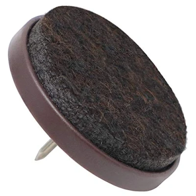 Image de Adsamm® / 32 x patins en feutre avec clou bruns Ø 35 mm rond glisseurs à pointe de qualité optimale