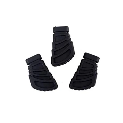 Image de Alnicov Lot de 3 pieds rechange en caoutchouc pour batterie à montage simple Noir