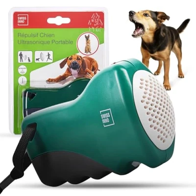 Image de SWISSINNO Répulsif à Ultrasons pour Chiens, résistant aux chocs, étanche intempéries et d&#039;une portée de 12 mètres. Design européen: x1