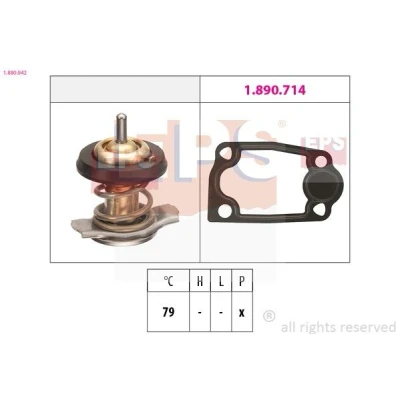 Image de FACET 7.8942 Thermostat d&#039;eau 79 Made in Italy OE Equivalent sans boîtier IVECO: DAILY V Van / Break, 6 , Pritsche/Fahrgestell