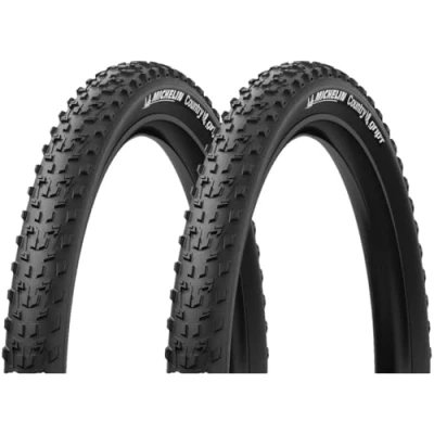 Image de MICHELIN Lot de Deux Pneus VTT 27.5&quot; Country GRIP&#039;R ETRTO 54 584 Tringles rigides Tubetype Usage Loisir Tout Terrain Gamme Access Line Performance et robustesse