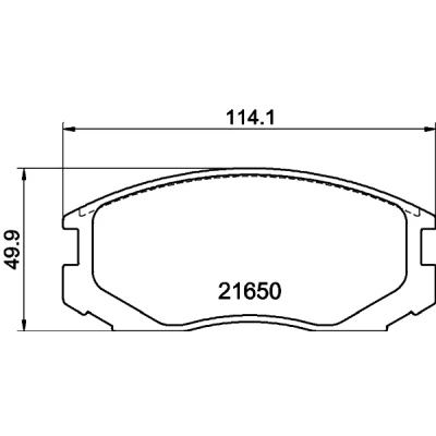 Image de HELLA 8DB 355 017 161 Jeu de plaquettes frein avec indicateur d&#039;usure accessoires DAIHATSU: Terios I, II, MITSUBISHI: COLT 5, 4