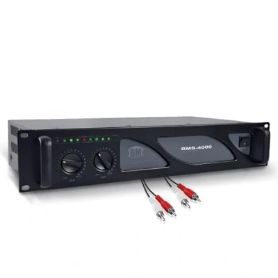 Image de Ampli puissance PRO DJ BMSonic BMS 4000 4000W Technologie MOSFET avec ventilation continue, Câble RCA/RCA