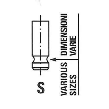 Image de FRECCIA R6561/RNT soupape d&#039;Échappement 27,5 Tige de nitrurée TOYOTA: Auris Break, Yaris II 3/5 portes, RAV4 IV SUV