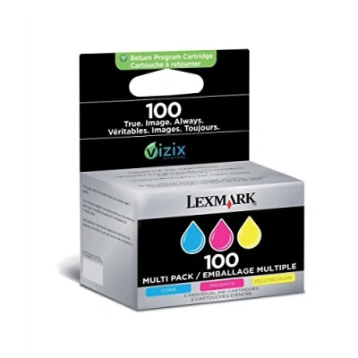 Image de Lexmark Cartridge No. 100 Gelb, Cyan, Magenta Original Tintenpatrone LCCP, LRP für Prevail Pro704, Value Ink Pro709, Prospect Pro209