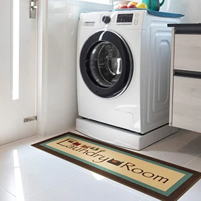 Image de Ottomanson Tapis de couloir collection Laundry style classique dos en caoutchouc 50 cm x 150 marron