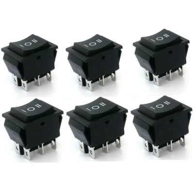 Image de Switian 6 Pcs terminals 3 position on/off/on DPDT Bateau Interrupteur à bascule 16A 250VAC/20A 125VAC
