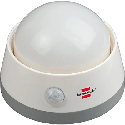 Image de Brennenstuhl 1173290 NLB 02 BS Lot de 4 veilleuses à LED avec détecteur mouvement infrarouge et interrupteur poussoir 6 60 lm 3 piles AA incluses