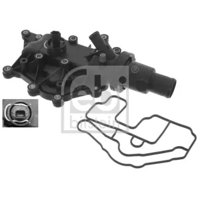 Image de FEBI BILSTEIN 100233 Boîtier du thermostat avec joint d&#039;étanchéite commutateur de température RENAULT: Clio 3, MEGANE 2, III Grandtour