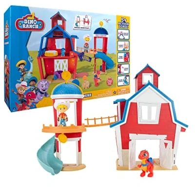 Image de Giochi Preziosi Dino Ranch Riche Playset Jouant Le Clubhouse avec 5 Environnements De Jeu, Comprend Deux Mini Personnages Et Dino, Dna10000