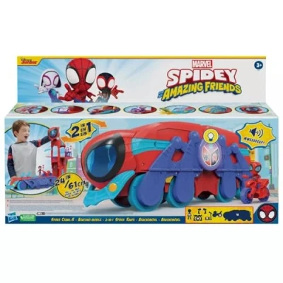 Image de Hasbro Marvel Spidey and His Amazing Friends Spider Crawl R, Set de Jeu siège Luxe 2 en 1, Jouet pour Tout Petits à partir 3 Ans, F37215E1