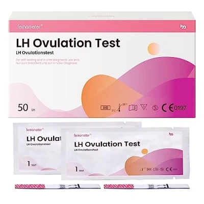 Image de Femometer Tests d&#039;Ovulation, 50 LH OPK, Test Sensibles Prédictif de Fertilité, Résultats Précis avec App Reconnaissant les