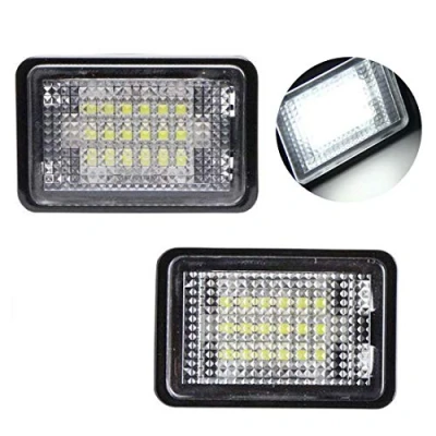 Image de VIGORFLYRUN PARTS LTD 2Pcs LED Lumière de Plaque d&#039;immatriculation, Canbus sans Erreur Blanc 6000K 18SMD pour GLK X204 2007 2017