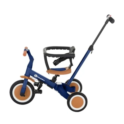 Image de Petite&amp;Mars Turbo 5 en 1 Tricycle Évolutif Vélo Bébé Multifonction Réglable, 1,5 à Ans (Bleu énigmatique)