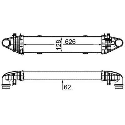 Image de MAHLE ORIGINAL CI 356 000S Intercooler MERCEDES BENZ: Classe C Berline, Break, E Berline