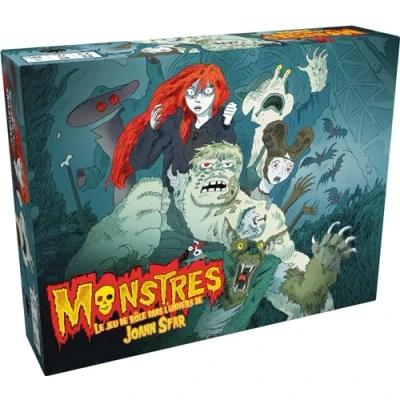 Image de Asmodee Black Book Editions Monstres : Le Jeu de Rôle dans l&#039;univers Joann Sfar Jeux Société Initiation Au d&#039;Aventures à Partir de14 Ans 2 6 Joueurs Version Française
