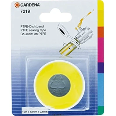 Image de Ruban d&#039;étanchéité PTFE Gardena : bande en téflon pour sceller tous les filetages sans joint caoutchouc ni torique (7219 20)