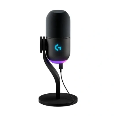 Image de Logitech G Yeti GX Microphone Gaming RVB Dynamique avec LIGHTSYNC, USB prêt à l’Emploi pour Streaming, supercardioïde, PC/Mac Noir