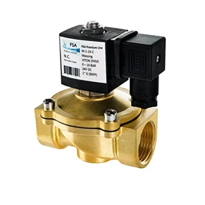 Image de FSA électrovanne en laiton 1&quot; 24V DC 0 10 bar Viton fermée sans courant