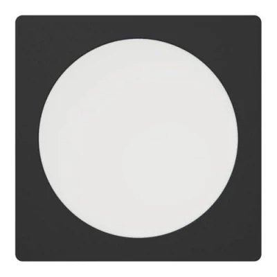 Image de Eglo Spot LED encastrable Fueva 6, lampe de plafond à encastrer, luminaire encastré en plastique noir et blanc, éclairage blanc chaud froid, 16,6 x cm