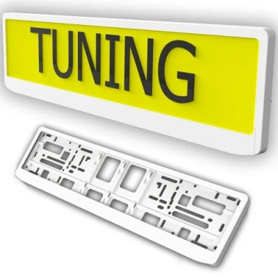 Image de Support pour plaques d’immatriculation TAPORT®, cadre compatible avec tous les styles