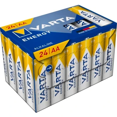 Image de VARTA Piles AA, lot de 24, Energy, Alcalines, 1,5V, Cube, emballage recyclé à 90%, pour des besoins base simples, Made in Germany