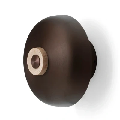 Image de Audo Copenhagen Applique murale LED Reverse, sable/bronze, pierre, Ø 24 cm