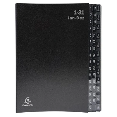 Image de Exacompta Ordonator 57044E Trieur rigide économique 32 compartiments alphanumériques 24 x 34 Noir
