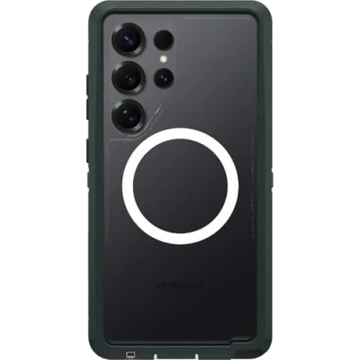 Image de Otterbox Coque Defender Series XT Clear avec Aimants pour Samsung Galaxy S25 Ultra, Antichoc, Anti Chute, Robuste, supporte 7X Plus de Chutes Que la Norme Militaire, Vert