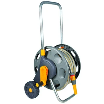 Image de HOZELOCK Dévidoir Chariot 40 M Équipé 20 : Axe Renforcé, Stable et Facile à Manœuvrer, Capacité Max M, Livré avec de Tuyau, 1 lance Raccords [2489R9012]