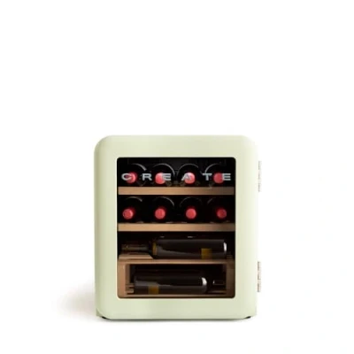 Image de CREATE / WINECOOLER RETRO M/Cave à vin électrique 12 bouteilles, Vert/Design rétro, 48L, bouteilles 75cl, matériaux robustes