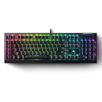 Image de Razer BlackWidow V4 X Clavier gaming mécanique avec Chroma RGB (Switchs mécaniques verts Razer, 6 Touches macros dédiées, ABS à double injection) US Layout Noir