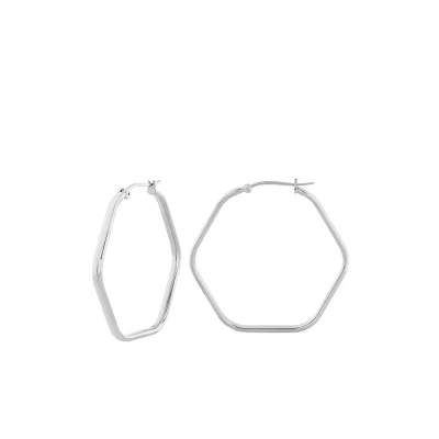 Image de Breil Hexagonia Boucles d&#039;oreilles, Femme, Taille: One Size, Argento