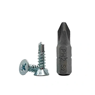 Image de Lot de 200 vis en acier zingué DIN 7504 P 3,9 x 16 mm, à tôle auto foreuse, tête fraisée cruciforme, autotaraudeuse (200, mm)