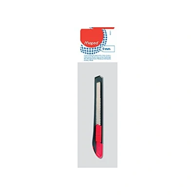 Image de Maped Cutter professionnel Start pour droitier Design rouge et noir Verrouillage manuel de la lame Coupe lames intégrée précision 9 mm