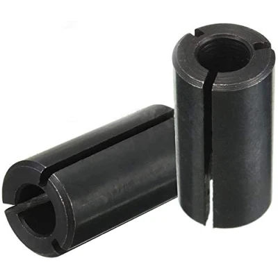 Image de 1/2 &quot;à 1/4&quot; Bit Router Outil manches Réduction Collet A3 en acier au carbone noir