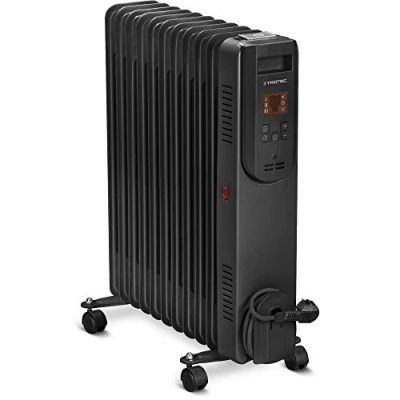 Image de TROTEC Radiateur bain d&#039;huile TRH 25 E, 2500 watts, Fonction d&#039;horloge, 3 allures de chauffe, Thermostat réglable