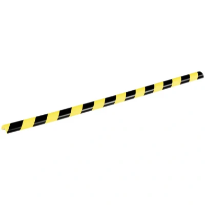 Image de Durable Profilés de protection tuyaux P30 avec bandes adhésives pour signaler les zones dangereuses 1 m Paquet 5 Jaune/Noir 1115130