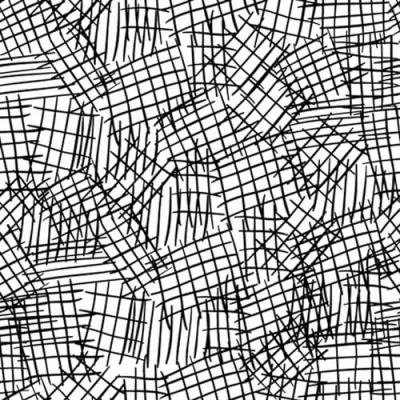 Image de Lot de 20 serviettes en papier avec motif treillis noir sur blanc pour décoration table Convient également le découpage et la technique des 33 x cm