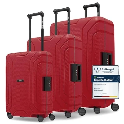 Image de REDOLZ Essentials 15 articles de base, Vert d&#039;eau, Kofferset (3 teilig), Valise rigide avec roulettes pivotantes