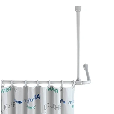 Image de WENKO Support barre de douche 57 longue, Blanc