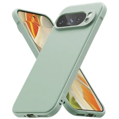 Image de Ringke Coque Compatible avec Google Pixel 9 Pro [Onyx] Antichoc Protection Antidérapant Flexible Ultra Fine TPU Souple Bumper Durable Étui pour Case Accessoires Mint