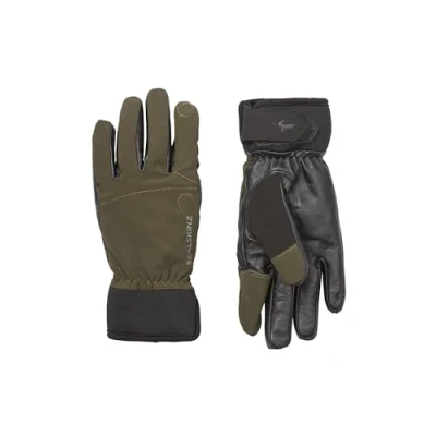 Image de SEALSKINZ Sous gants de tir Broome, imperméables, toutes saisons, vert olive/noir, taille M
