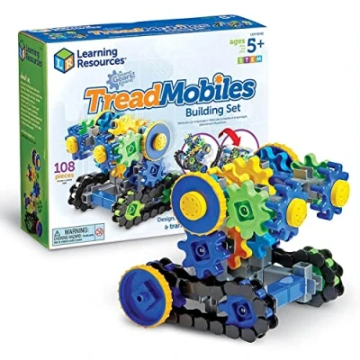 Image de Learning Resources Véhicules à chaînes Gears Gears, STEM, jeu de construction, 108 pièces, partir 5 ans