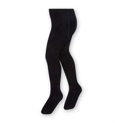 Image de STEVEN Collants en coton uni et lisse pour enfants/Hauteur 68 cm 158 cm/Parfait les journées plus fraîches/Opaque/Collants enfants/Unisexe/Âge 0 11/Noir/68 74