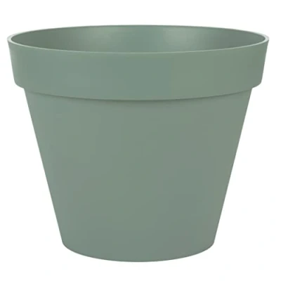 Image de EDA Pot de Fleur Rond Toscane Ø 40 cm Volume 23 L 39,5 x H.31 Vert Laurier