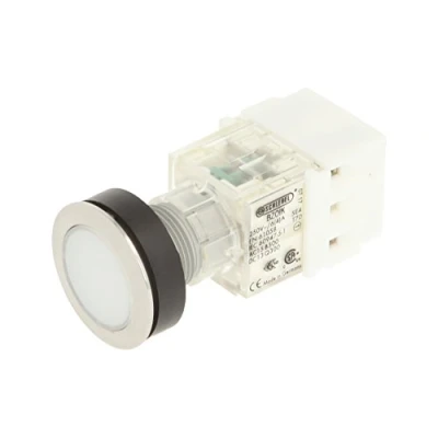 Image de Schlegel 23.000.510 bouton en acier inoxydable poussoir Capuchon, Sonde contact donateur 1 coupe papier avec NO et borne à vis, blanc (Lot de 2)